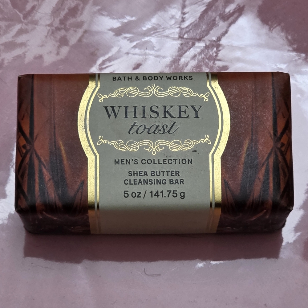 Bath & Body Works Men's Whiskey Toast Shea Butter Cleansing Bar Soap New RARE